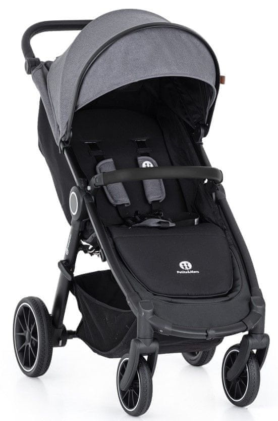 Petite&Mars Kočík športový Street+ RWS Black 2022 Ultimate Grey Complete